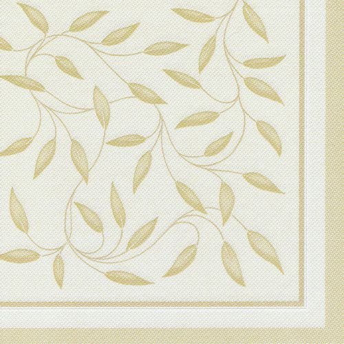 Papstar, 50 Servietten ROYAL Collection 1/4-Falz 40 cm x 40 cm champagner New Mediterran, #11651, Beige