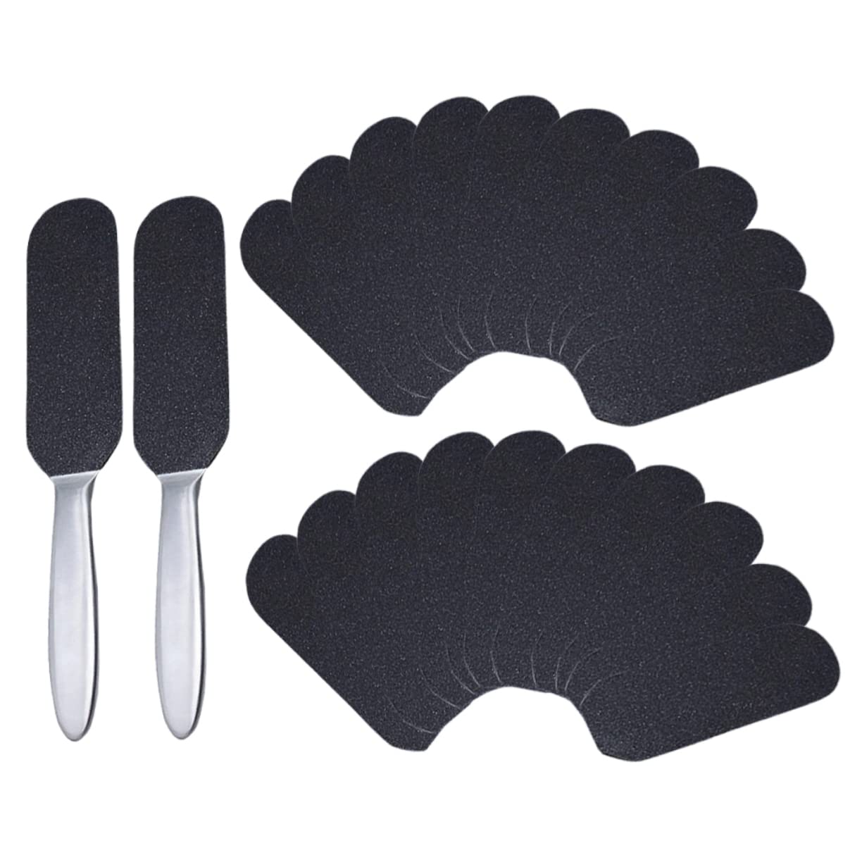 PACKOVE 1 Set Handheld Foot Scrubber Tool Handles Sandpapers Exfoliating Files for Dead Skin Removal Durable Foot Care Kit