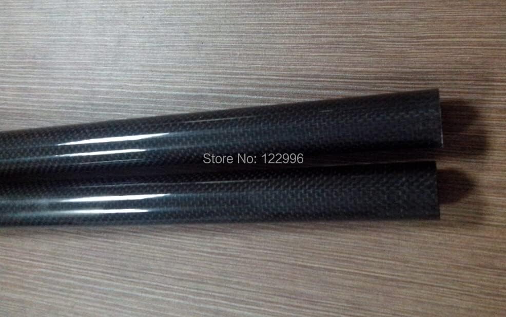(ID) 23mm*(OD) 25mm*1000mm(L) Carbon Fiber Tube for Quadcopter with Plain Woven