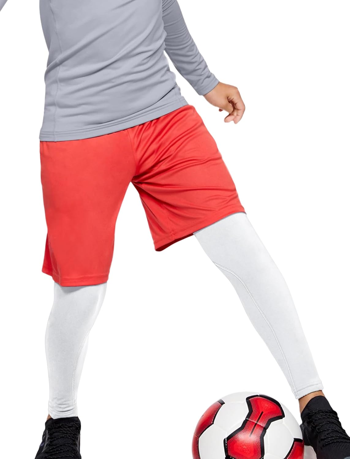 TELALEO 1/2/3/4 Pack Boys' Youth Compression Leggings Pants Tights Athletic Base Layer for Running Hockey Basketball - Image 5