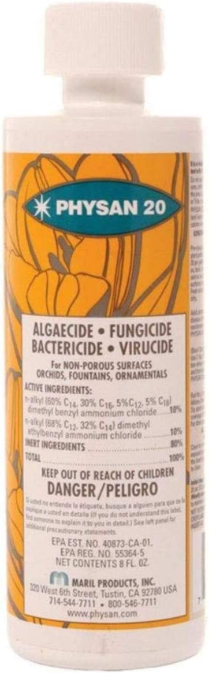 SUPERthrive VI30162 Plant Vitamin Solution, 1 Quart, Yellow & Hydrofarm Physan PSPTA20 Algaecide, Fungicide, Bactericide, Virucide, 16-Ounce fertilizers, 16 oz, Natural