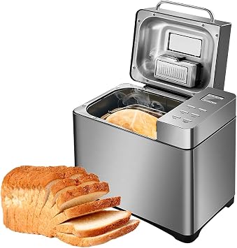 Automatic Bread Machine, 650W Multi Bread Making Machine with Fruit Nuts Dispenser, 17 Menu and 15 Hours Timer, for Whole-Wheat Bread French Bread Jam Yogurt Cake Sticky Rice 1000g 1000g