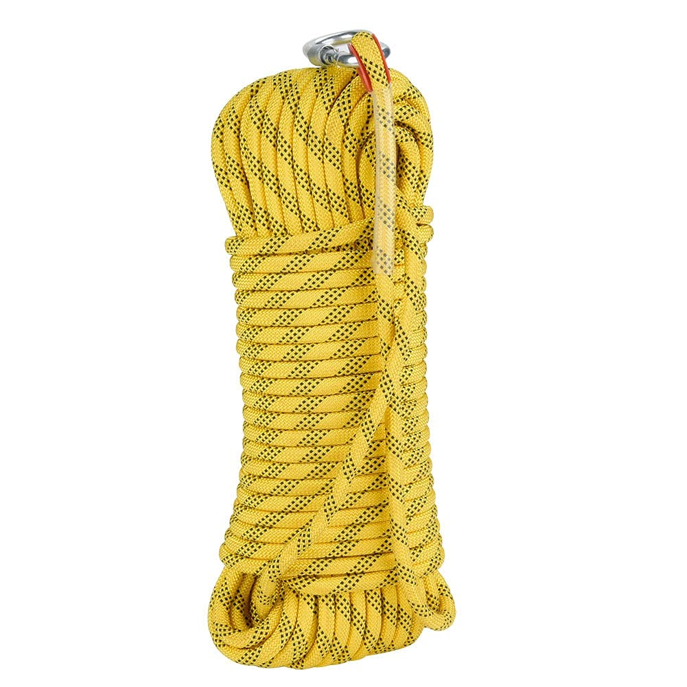 Corde d'escalade statique de 10 mm haute résistance pour extérieur 9,8 m, 14,9 m, 20,1 m, 25 m, 29,9 m, 35,1 m, 39,9 m, 45,1 m, 50 m