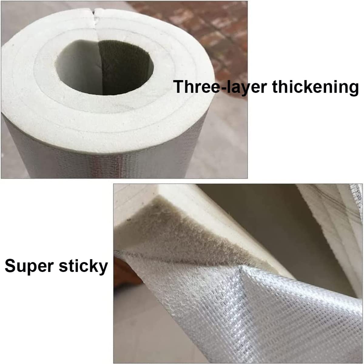 Aislamiento De Tuberías Antifreezo/ Retardante De La Llama, Coquilla Aislante De Papel De Aluminio Autoadhesivo Para Tubos Fríos O Calientes, ID 27 ~ 250mm, Fácil De Instalar ( Size : 250mmx20mmx95cm