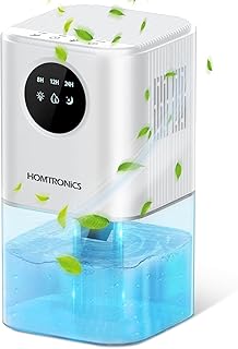 Homtronics Small Dehumidifier 1700 ml, [Timing] Silent Dehumidifiers with 7 Light Colours, Automatically Shut Off, Electri…