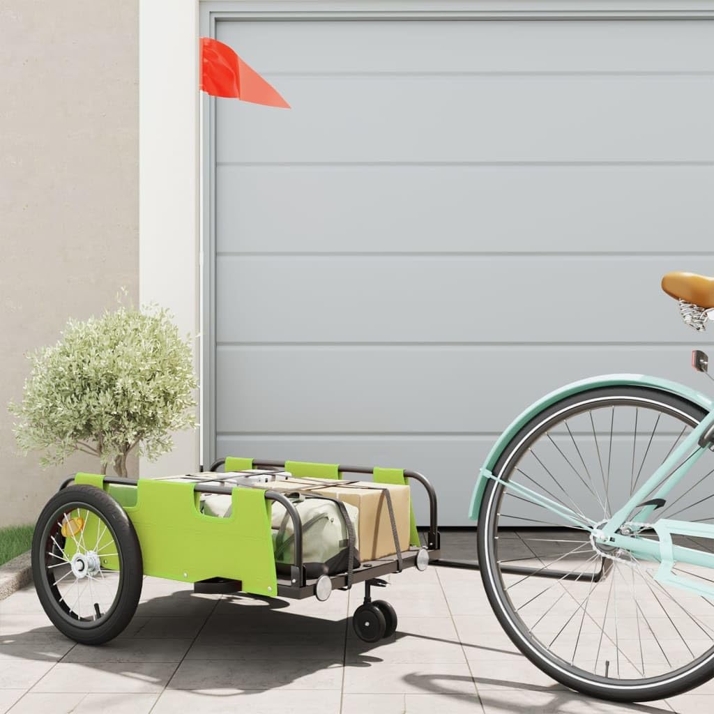 Fahrradanhänger Transportanhänger für Lasten mit Oxford-Gewebe und robustem Eisenrahmen, Anhänger für Fahrräder zur Gepäckbeförderung 122 x 53 x 33 cm