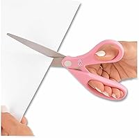 Vista 2 de Westcott 15387 Tijeras de acero inoxidable de 8 pulgadas con cinta rosa para oficina y hogar