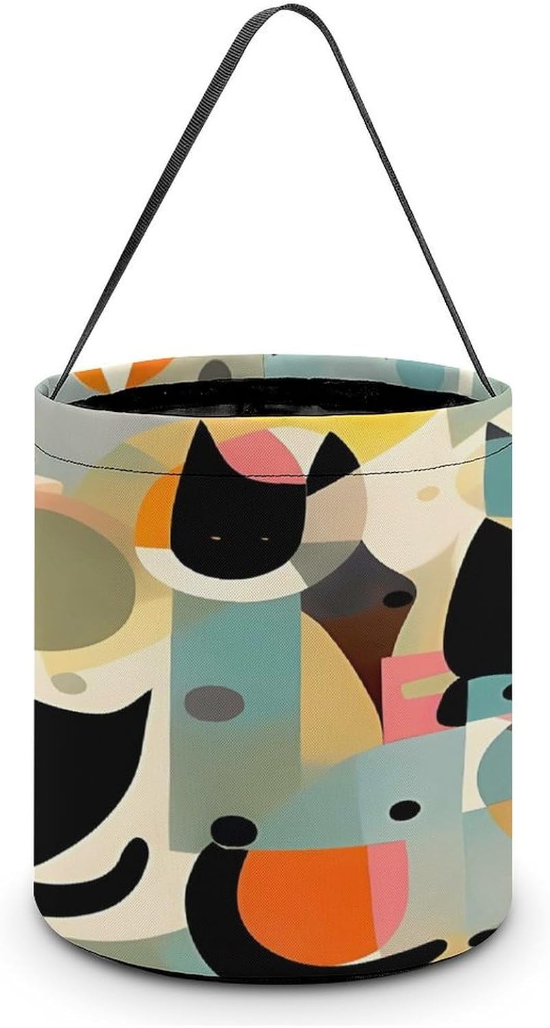 Mid-Century Modern Art Cat Halloween Trick Or Treat Bag for Adult