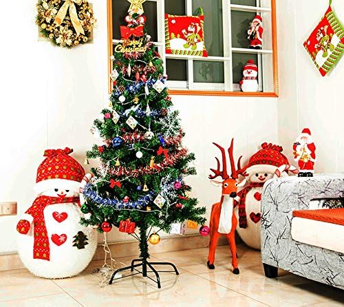 Ouvin Christmas Tree Stand 4 Foot Base Iron Metal Bracket Rubber Pad with Thumb screw (50Green)