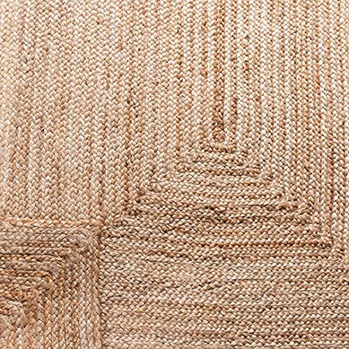 Image of Jute 2x6 feet Handwoven Natural Fibers, Braided Reversible Rectangular Rug, Carpet for Bedroom Living, Dining Room (2x6 feet, Beige)