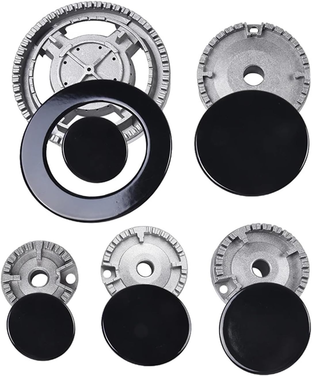 Cooker Hat Set Gas Hob Burner Crown Flame Cap for Most Gas Stoves Kitchen Accessory(A)