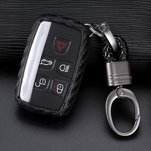 Miniatura 5 de ROYALFOX (TM 5 botones TPU Smart Remote Key Fob Case Cover For Land Rover Defender Discovery Sport LR2 LR3 LR4 Range Rover Sport EVOQUE y Jaguar XF