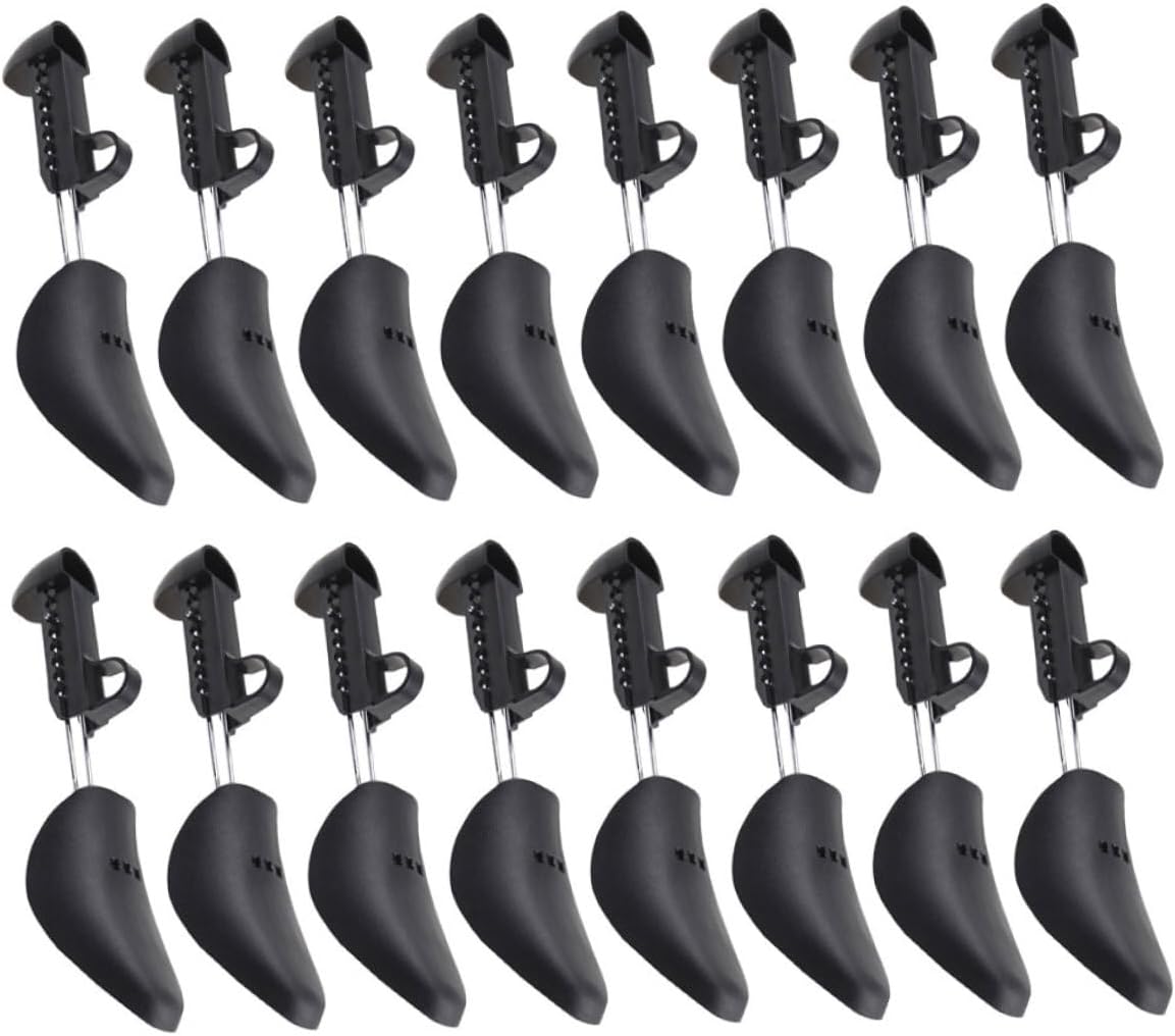 KALLORY 8 Pairs Adjustable Shoe Stretcher and Shaper Tool for Men – Plastic Shoe Trees Support Leather and Sports Sneakers, Footwear Stretchers to Prevent Deformation