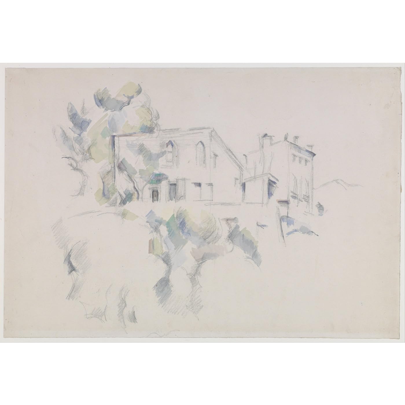 Cézanne Vue du château noir impression giclée affiche grand format