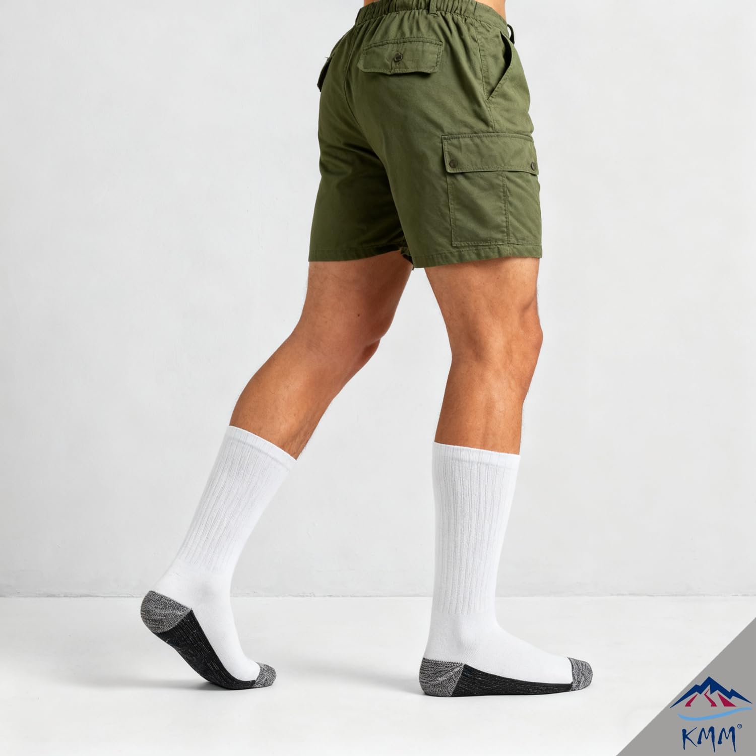 KMM Men Cotton Full Thick Cushion Crew Socks Moisture Control Heavy Duty Work Boot Warm Thermal Wicking Sweat Anti Blisters - Image 3