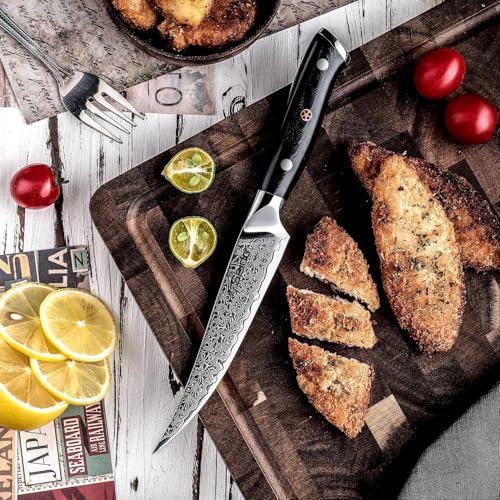 Seido Shujin 4-Piece 5-Inch Damascus Steel Steak Knife Set by Seido Knives - Used condition - Image 2