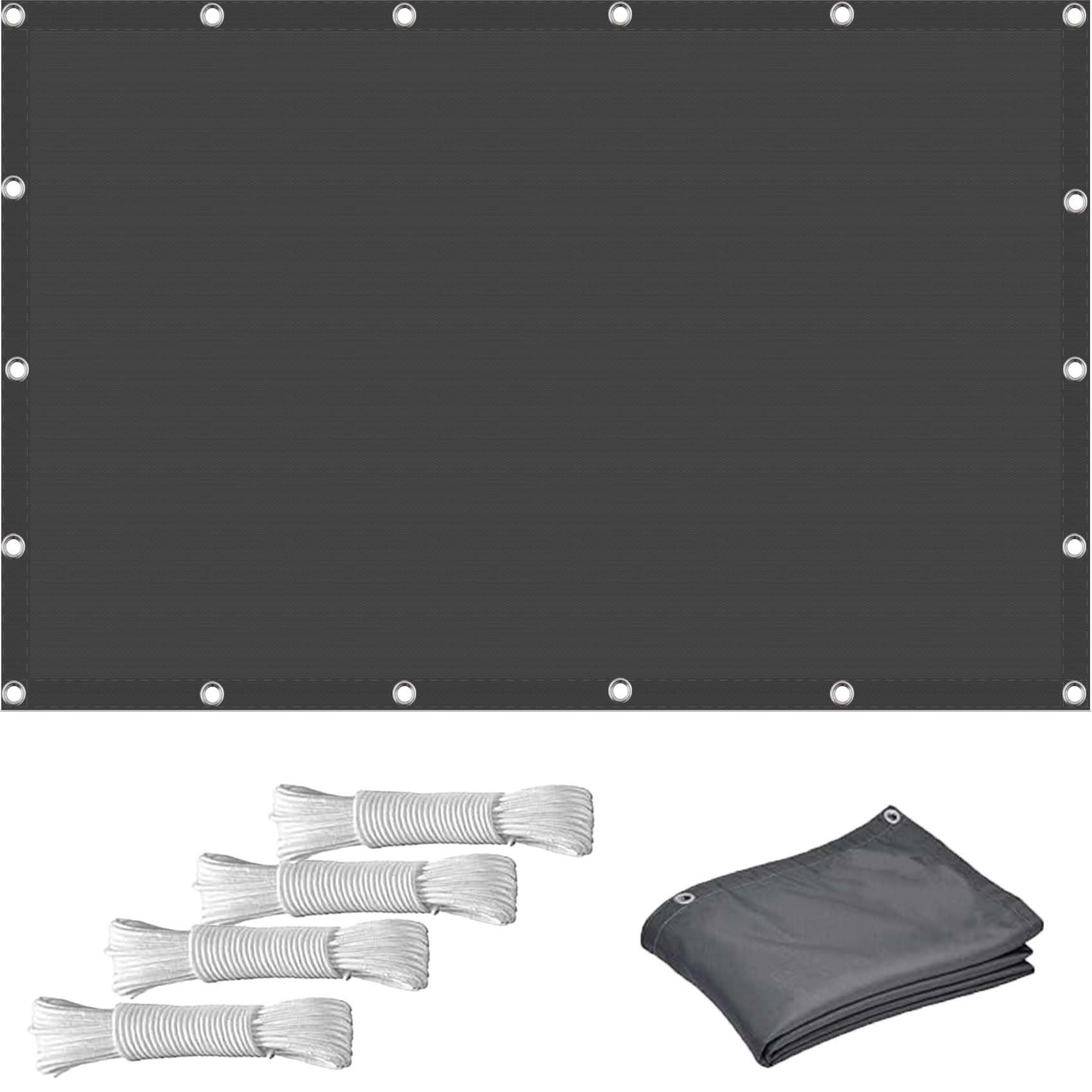 GLDYTVF Waterproof HDPE Sun Shade Sail Canopy 2.3 x 3.5m 98% UV Block Wind and Sun Protection Dark Grey Outdoor Waterproof Awning for Garden Balcony with Free Rope