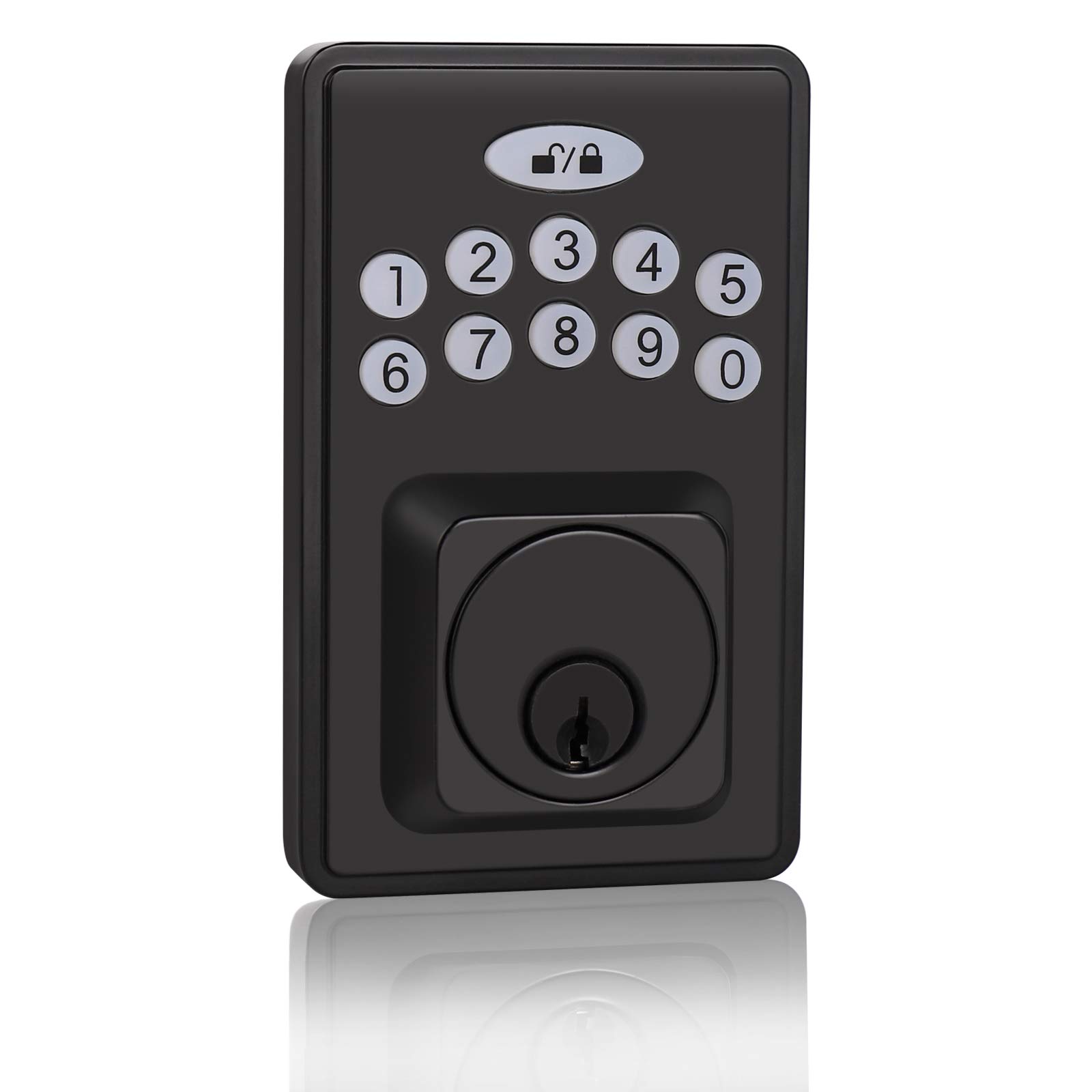 Buy Probrico Keypad Deadbolt Lock Black, Electronic Deadbolt with 100