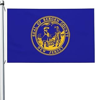 Flag Of Bergen County, New Jersey Flag 3x5 Ft Outdoor Flags Banner Double-Sided Decorative Flag Durable Polyester Home Yard Funny Flags