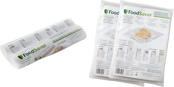 FoodSaver Kit 2 Rotoli e 48 Sacchetti 20.3 x 29.2 cm