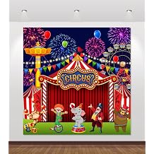 Circus Carnival Backdrop 8x8ft Circus Theme Party Backdrop for Photoshoot Carnival Photo Booth Backdrop Welcome to The Carnival Banner Carnival Circus Theme Party Decorations Background