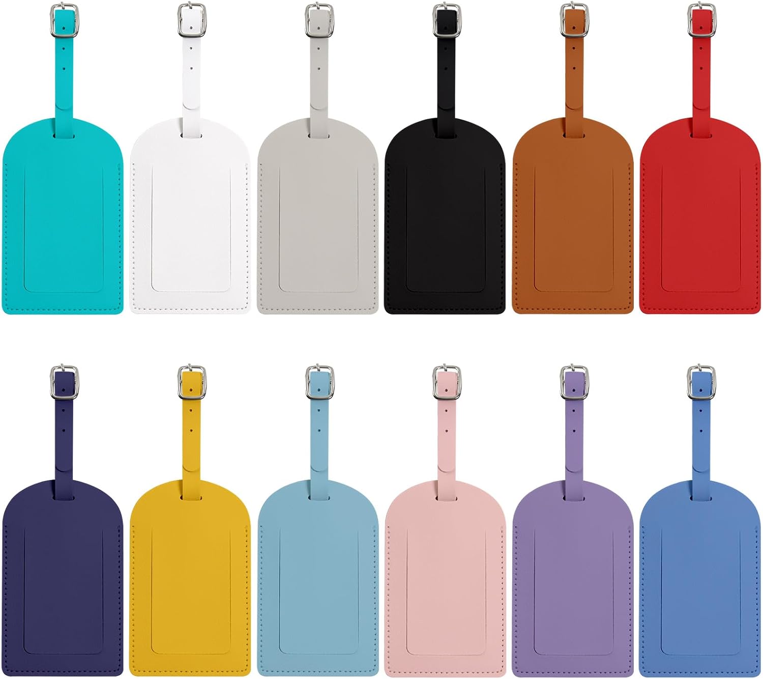 12Pcs Luggage Tags for Suitcases,Travel Tag Set for Luggage,Leather Luggage Tag for Privacy Protection with Identifie Name Lable,Travel Accessories
