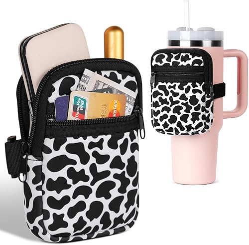 Miniatura 2 de AUAUY Funda aislante de neopreno compatible con vaso Stanley Quencher Adventure de 40 onzas con asa, funda reutilizable para copa Stanley,