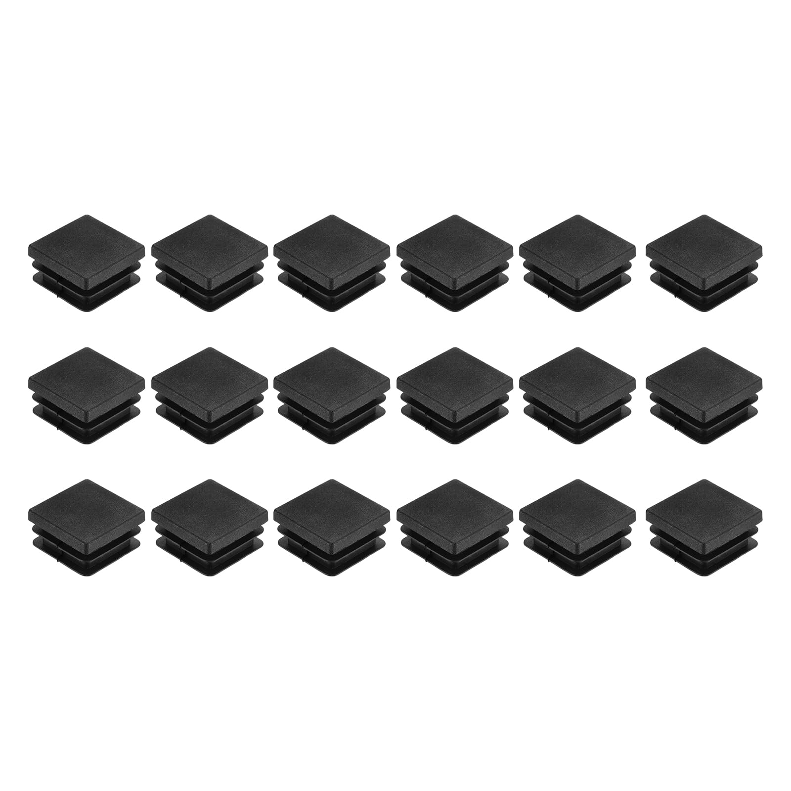 uxcell 18Pcs Square Plastic Plugs 28x28mm/1.1x1.1 for 28-30mm/1.1-1.2"