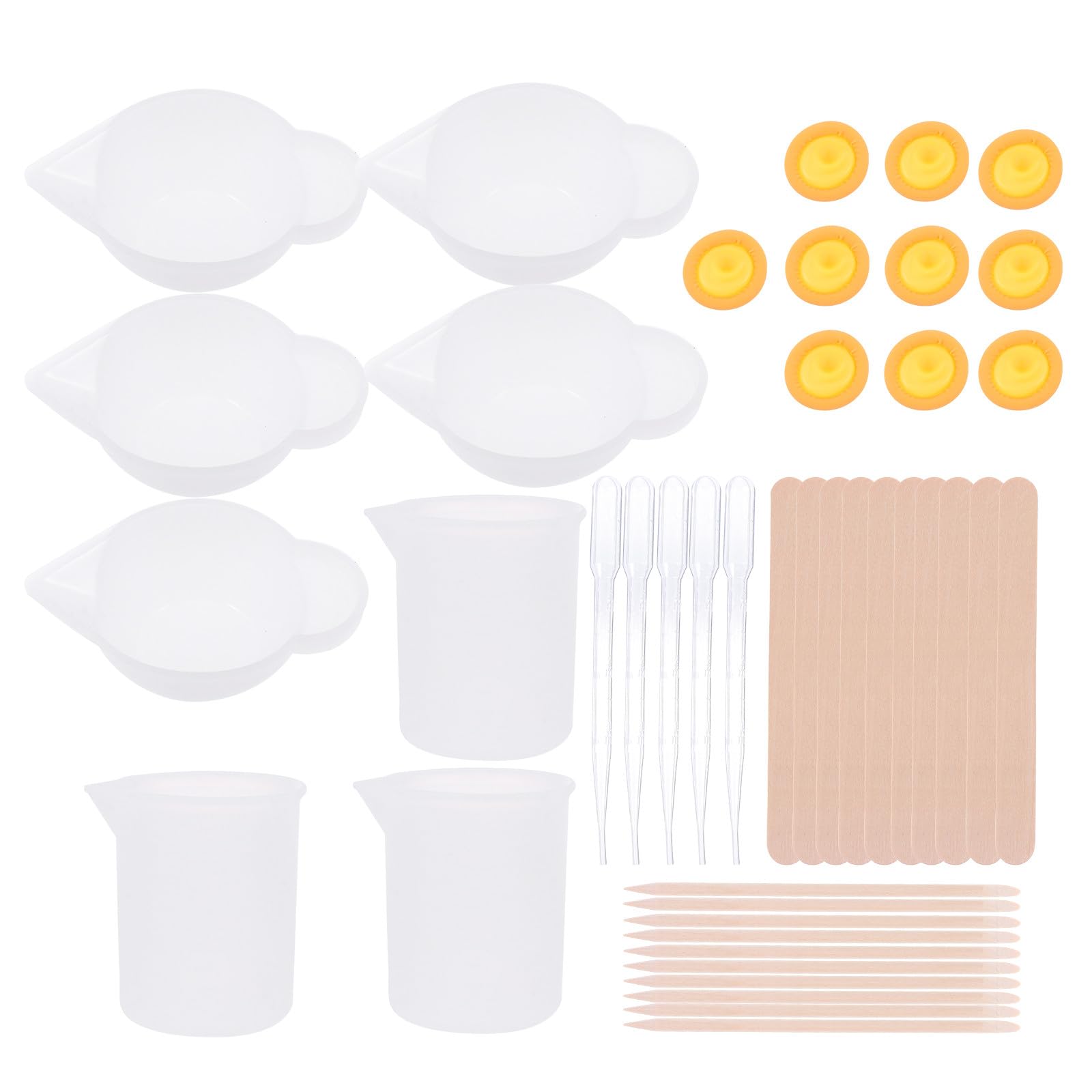 Juego de taza mezcladora Gatuida de silicona para verter resina con precisión en tus DIY