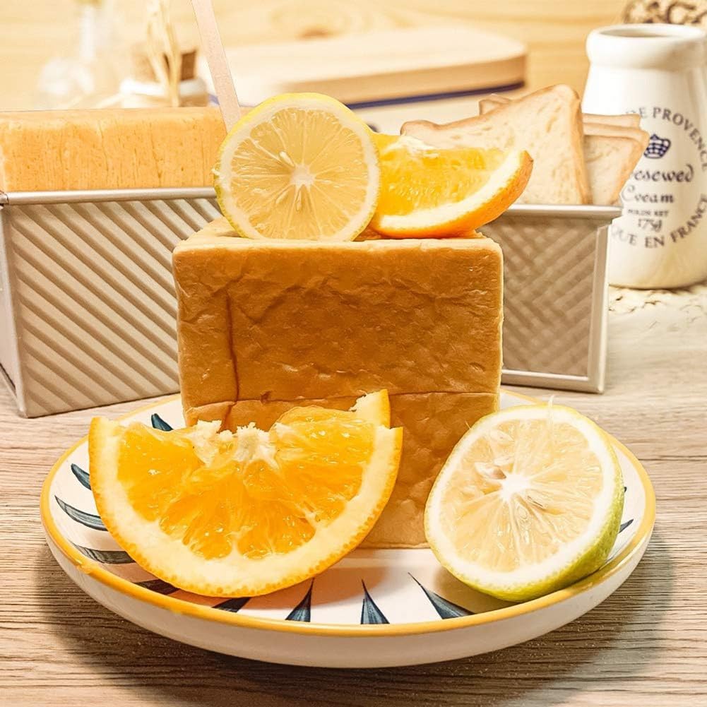 Kastenform mit Deckel, Antihaft-Brot-Toastform, Mini-Quadrat-Toastbox zum Backen zu Hause, Perfektes Backset, 4-Teilig, Langlebig, Einfach zu Verwenden, Gold