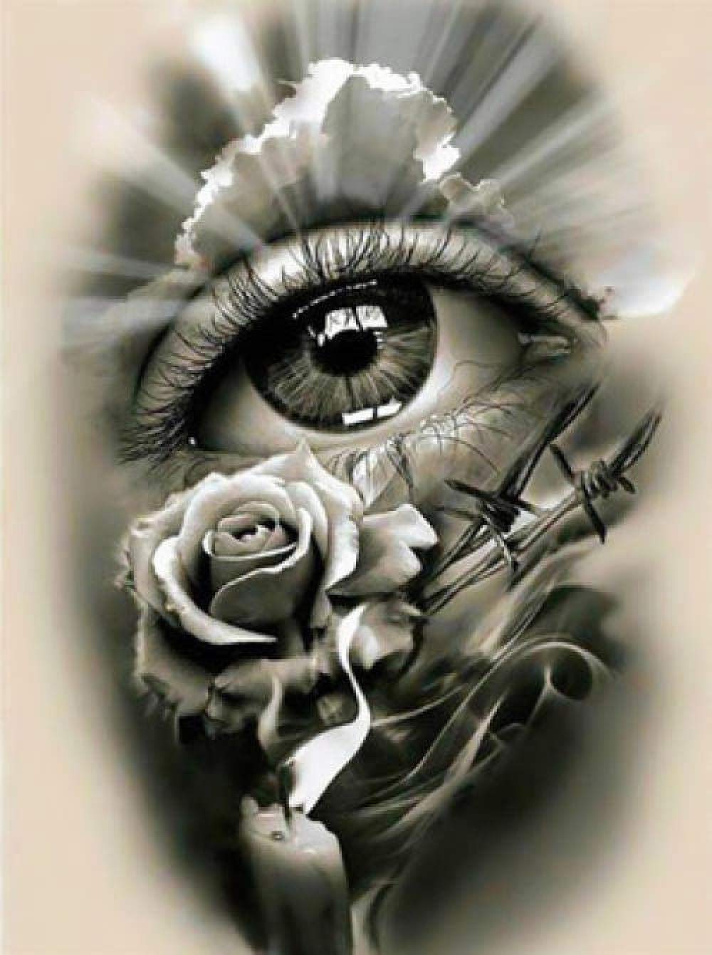 Kit diamant painting 5D yeux abstraits anti-stress toile complète 40x55