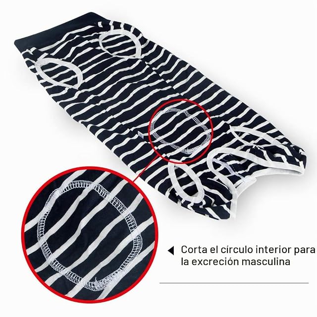 Foto 4 de 7 de Traje de recuperación para Perros, Protector de heridas Abdominales para Cachorros, Ropa quirúrgica médica