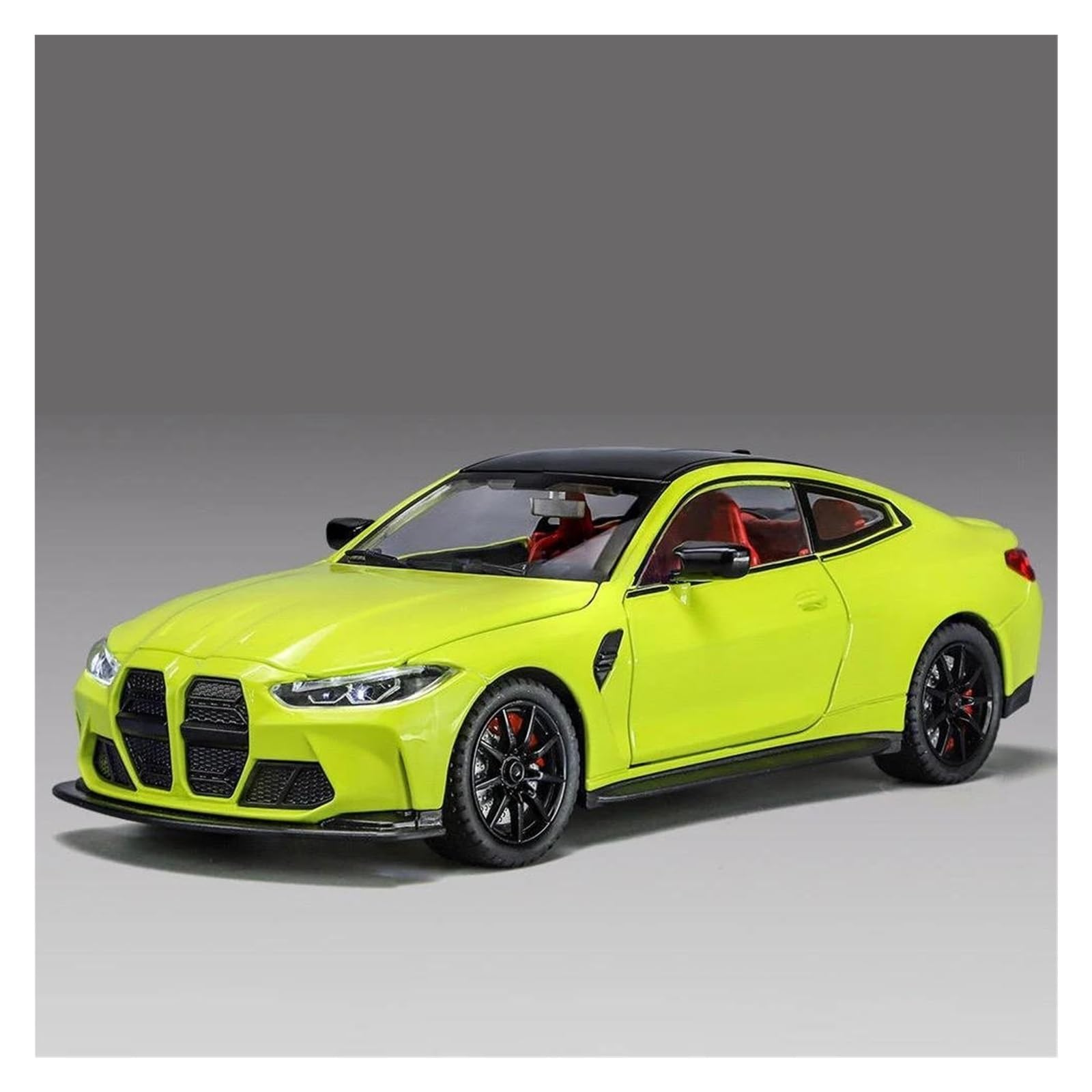 Btwodian Scale Model Car 1:24 For BMW G82 M4 Coupe Alloy Sports Car Model Diecasts Vehicles Collection(Yellow)