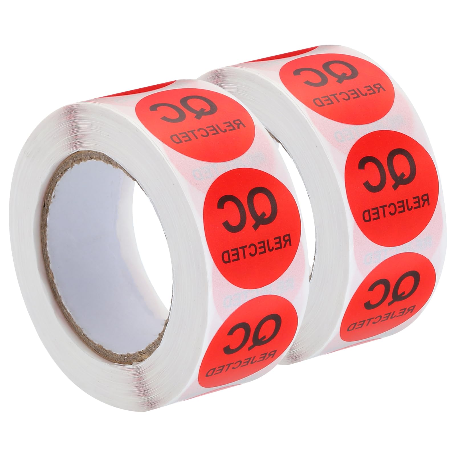 MECCANIXITY Inventory QC Rejected Stickers Labels 25mm/1" Red for Inventory Warehouse Stock, 2 Roll 1000 Piece