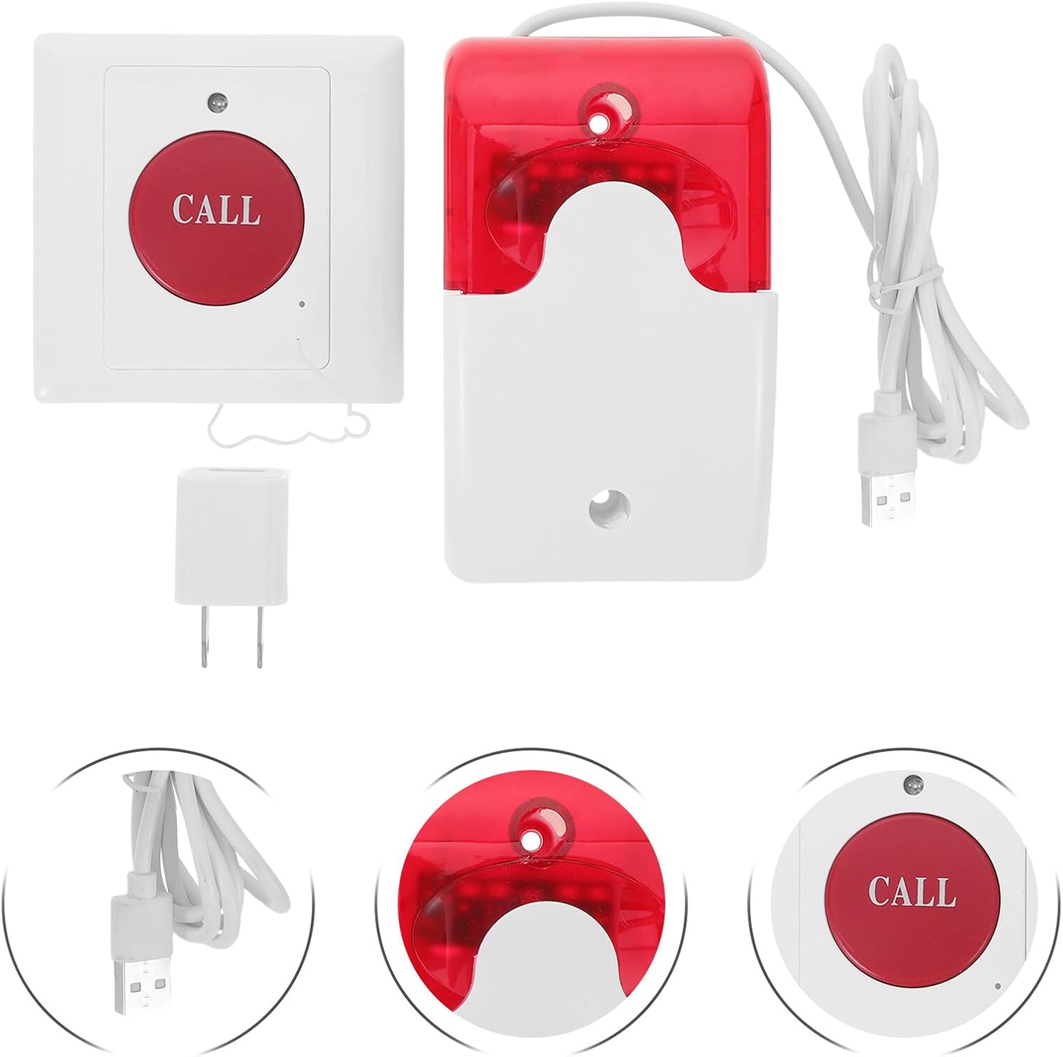 Wireless Wall Mounted Emergency Call Button for Elderly Disabled