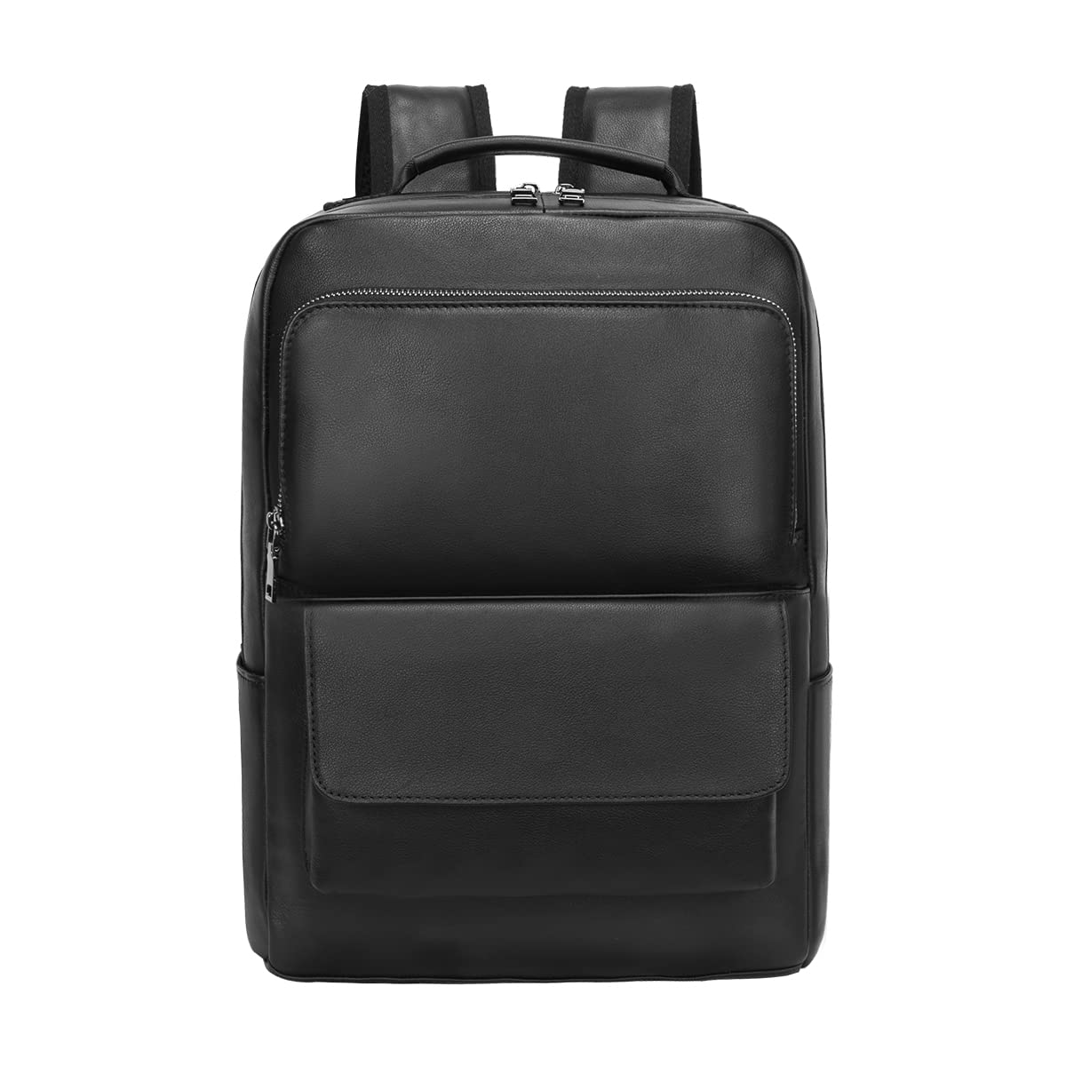 Leathario Zaino in Pelle Vera da Uomo per Uso Quotidiano, Zaino Porta PC con Grande Capienza e Portatili 14 Pollici, Adeguato per Lavoro, Università, Viaggio, Scuola