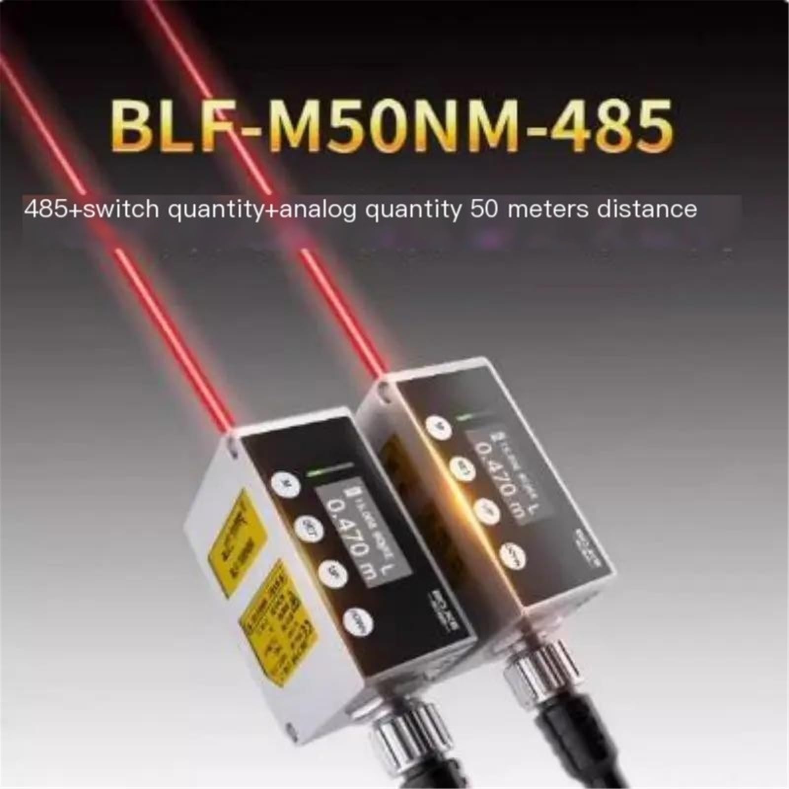 1 szt. długi odstęp od 1 do 50 m, czujnik odległości, fotoelektryczny przyrząd pomiarowy, RS485, analogowy (BLF-500NM-485 5 m)