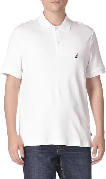 Nautica Men's Short Sleeve Solid Cotton 