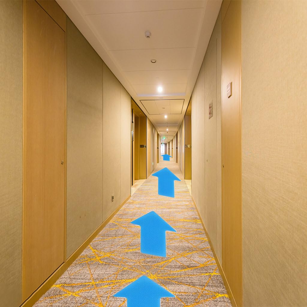 Juego de 63 rotuladores direccionales reutilizables con forma de flecha para alfombras, instrucciones de seguridad vial, panel de guía de interior para Halloween, fiesta de Navidad (15,2 cm)