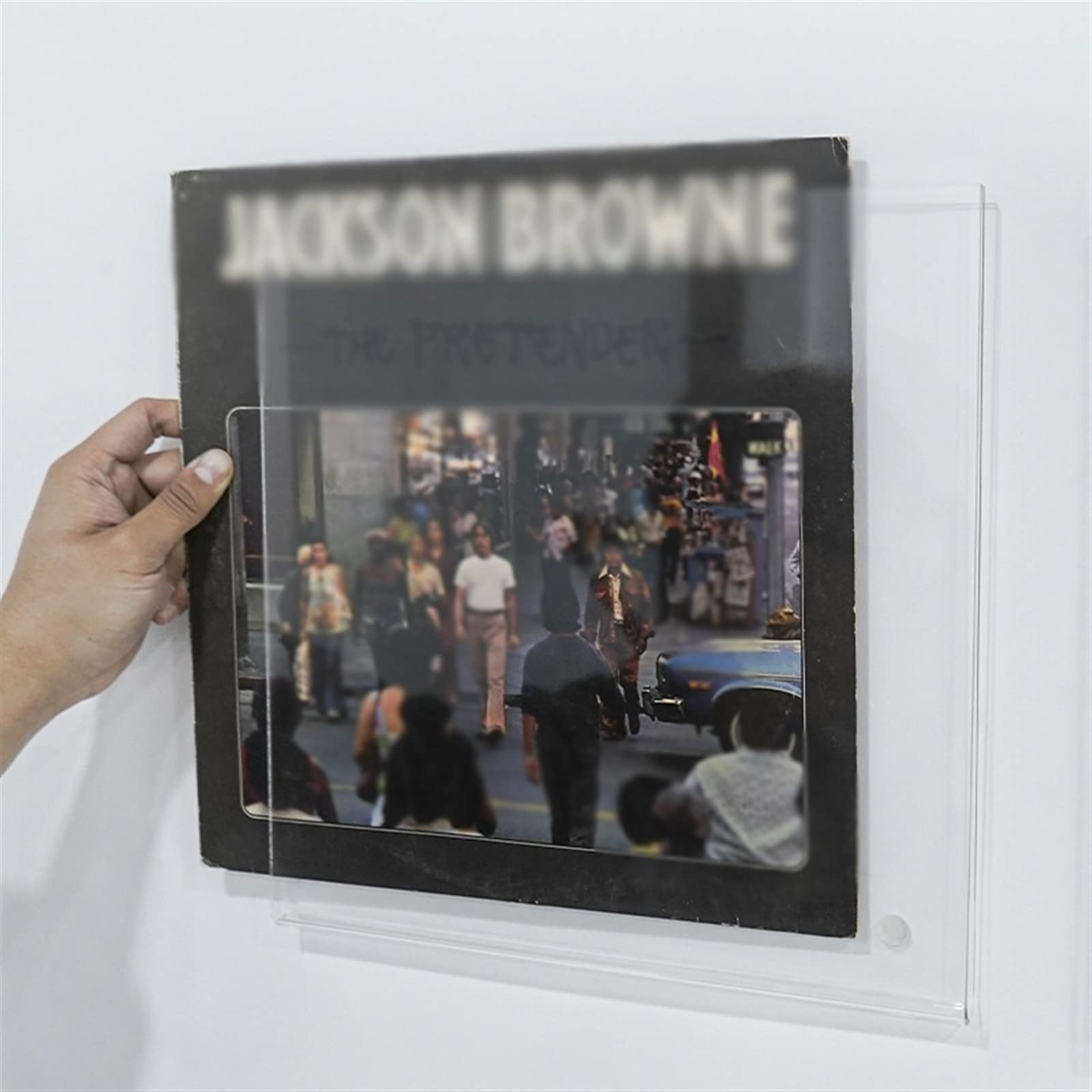 Porta Dischi in Vinile per la casa, scaffale da Parete in Acrilico Trasparente per Foto e Poster, Decorazione per casa e Ufficio, Contenitore per LP