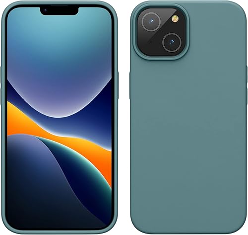 kwmobile Funda para iPhone 14 - Funda delgada de silicona TPU suave - Funciona con carga inalámbrica - Arctic Night