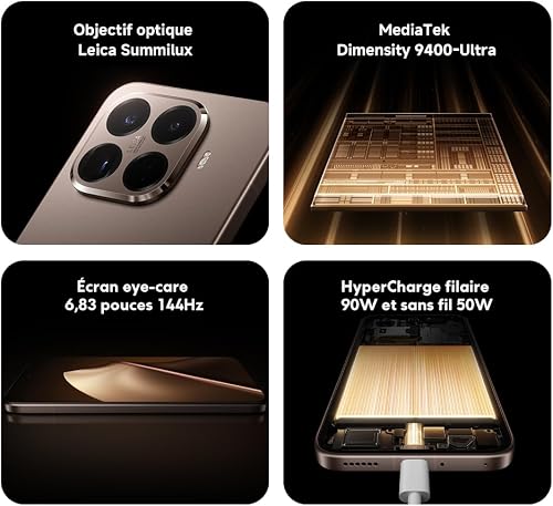 XIAOMI 15T Pro, Smartphone 12 + 512 Go, écran 6,83" 144 Hz avec Protection oculaire, MediaTek Dimensity 9400+, Téléobjectif Leica x5 Pro 50 MP, 5 500mAh, Gris, Chargeur Non Inclus - 3