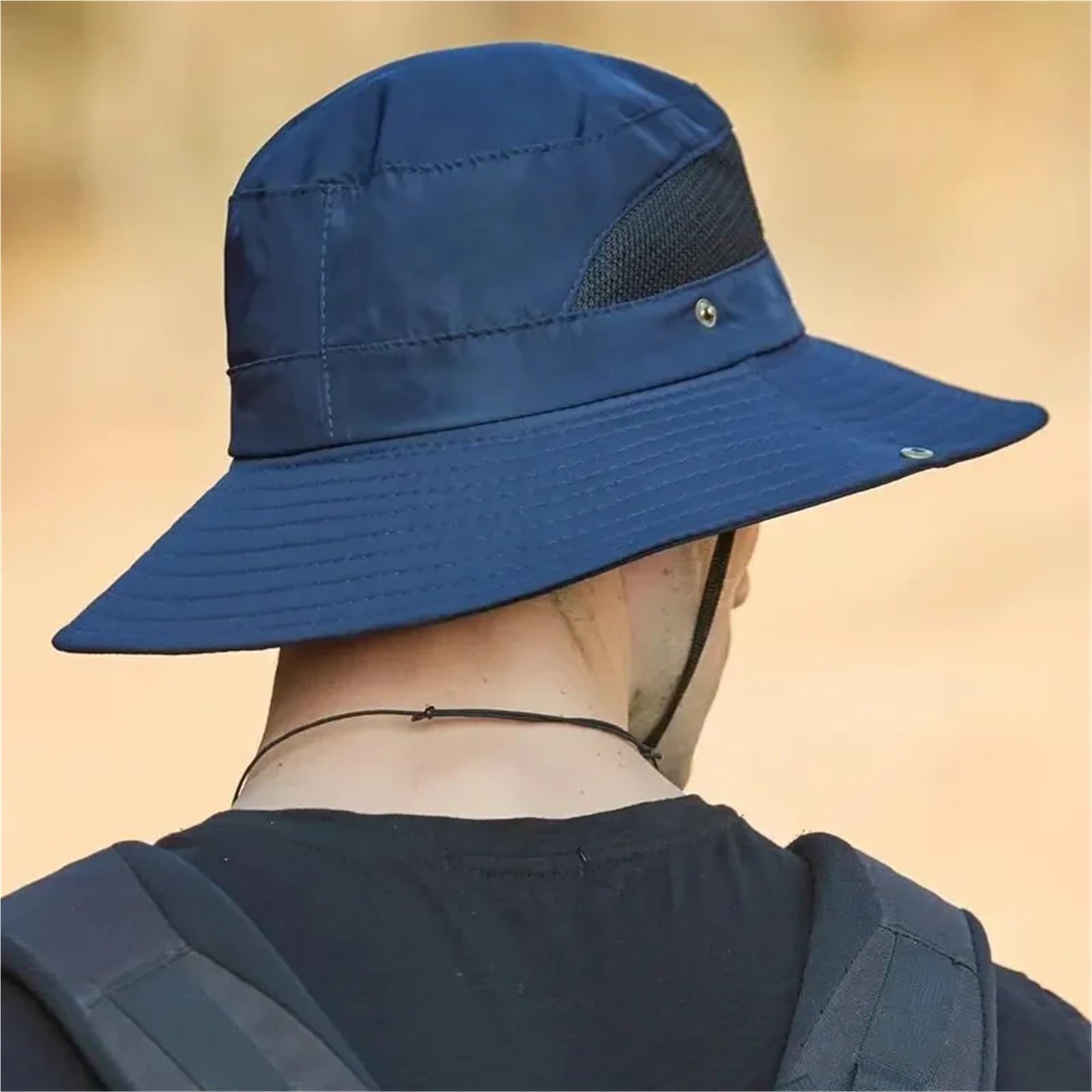 Cappello da pescatore traspirante estivo in poliestere alpinismo all'aperto grande parasole per indossare