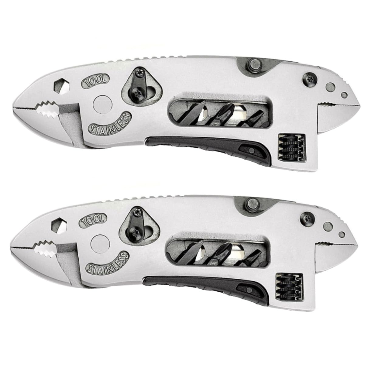 UPKOCH Pince Multifonction Outil Multi-Usages en Acier Inoxydable Portable 2 Pièces Compact et Résistant pour Pêche et Chasse pour Activités de Plein Air