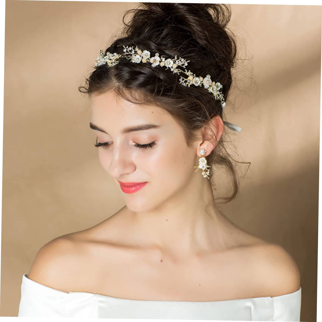 Healeved 2stücke Braut Haarschmuck Blumenkranz Haardekoration Für Hochzeiten Und Feiern Leicht Und Zu Tragen Gefertigt Für Geeignet