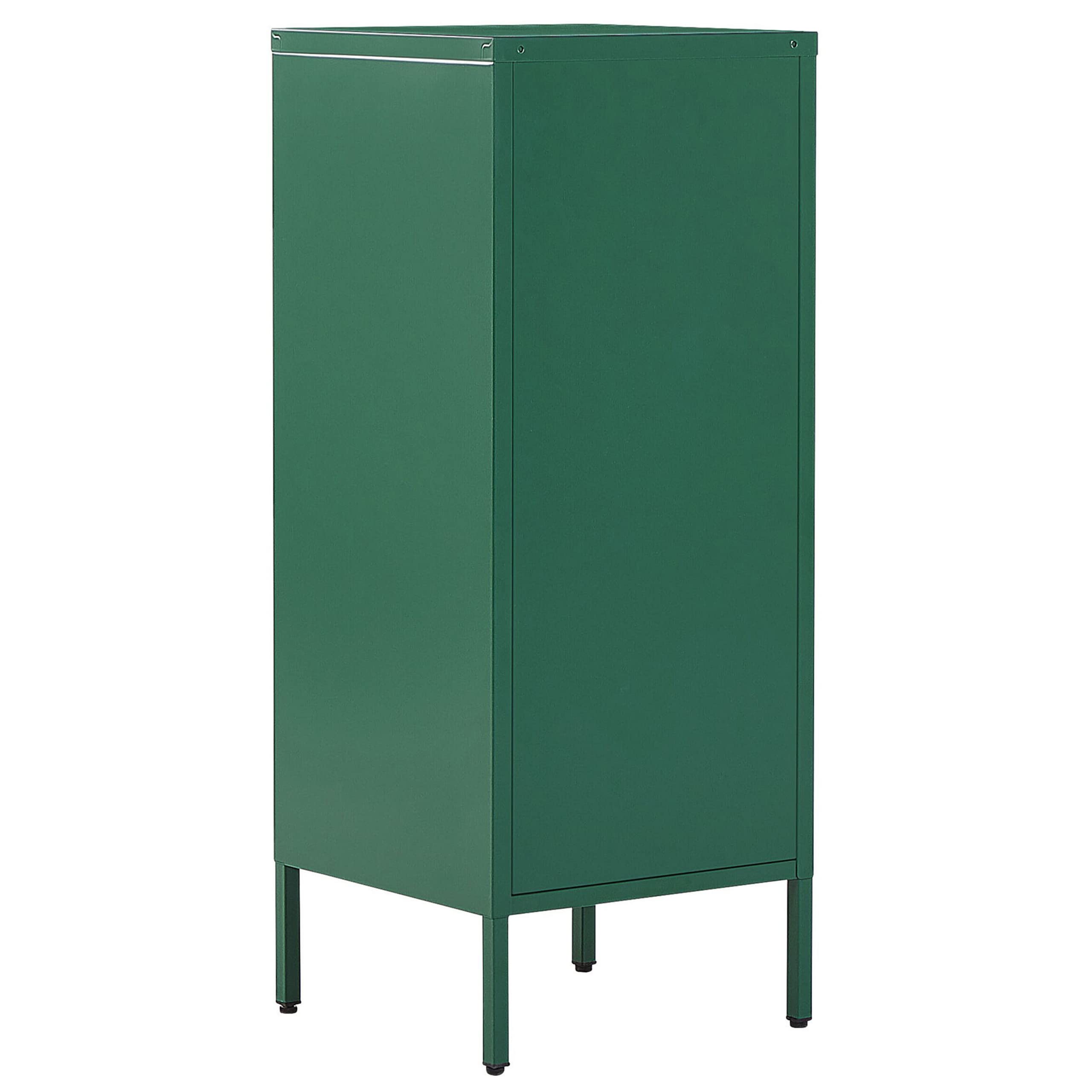 Armadietto Metallico Ufficio 2 Ante 4 Ripiani Verde - Mobile Ripostiglio Industriale