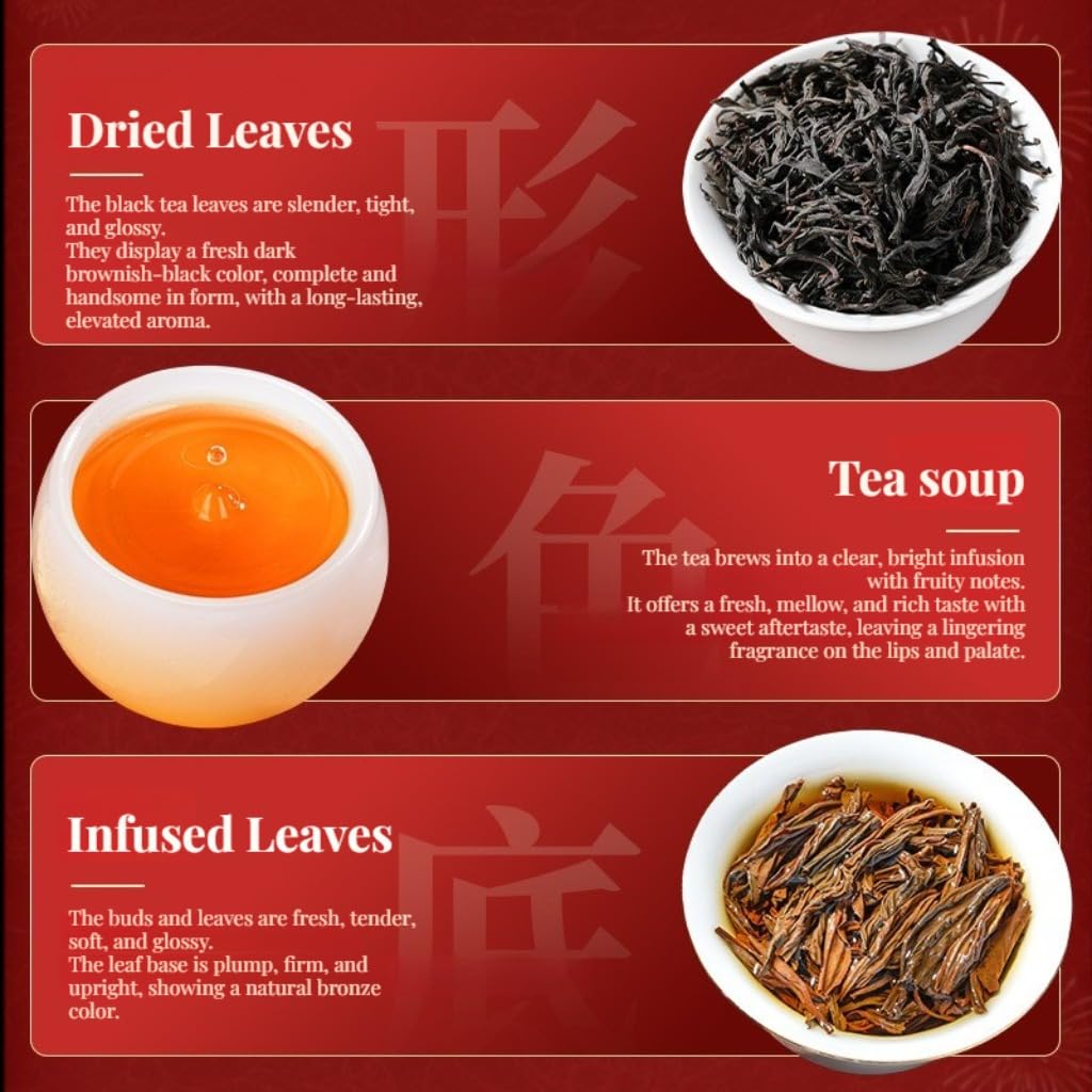 SUMMATE-Premium Lapsang Souchong Schwarzer Tee 250g | einzeln verpackt Lose Blatt Teebeutel 8,82oz | Luxus Tee Geschenk Box