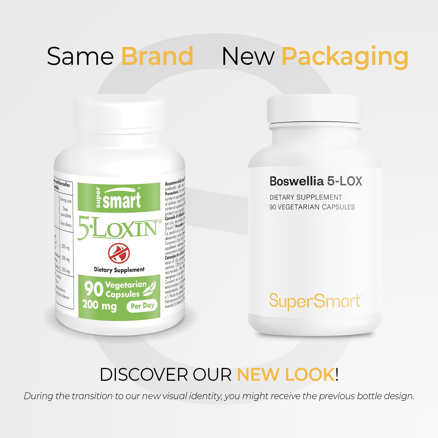 SuperSmart - Boswellia 5-LOX - Extrait de Boswellia Serrata Standardisé 30% d’AKBA - Contribue à Inhiber l'Inflammation | Sans OGM - 90 Capsules Végétariennes