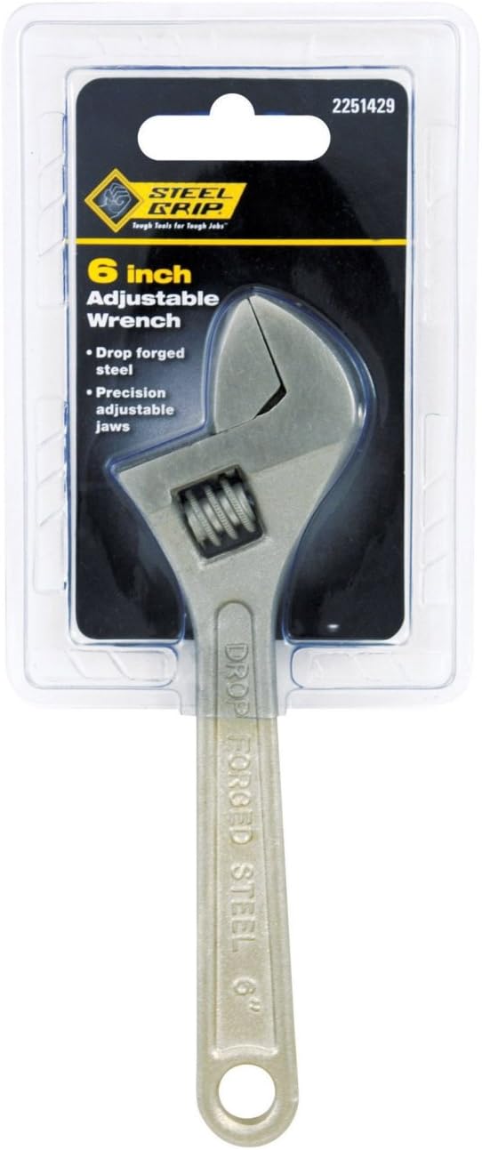 General Tech Intl 2251429 "Steelgrip" Adjustable Wrench 6"
