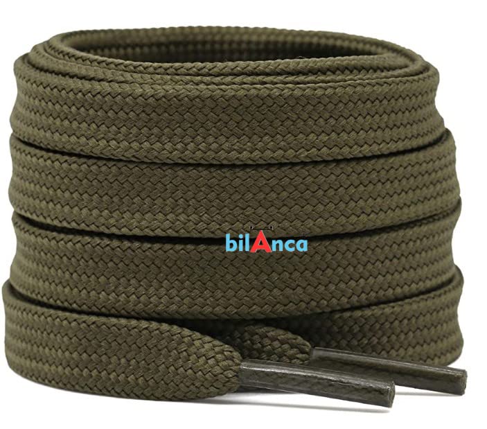 Image of 2 PAIRS Flat Shoe laces 48 Inches Wide Shoelaces for Athletic Running Sneakers Sports Shoes Boot Laces Strings (2 Pairs)